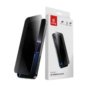 shumee Crong Privacy 3D Armor Glass - kaljeno zaščitno steklo za iPhone 16e/iPhone 14/iPhone 13/iPhone 13 Pro