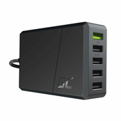 Green Cell Zunanja polnilna postaja Green Cell CHARGC05, črna, hitro polnjenje do 52 W, 5 USB priključkov, univerzalna združljivost