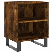 Vidaxl Nočna omarica dimljeni hrast 40x30x50 cm inženirski les