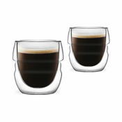 Set 2 kozarcev z dvojno steno Vialli Design Sferico, 70 ml