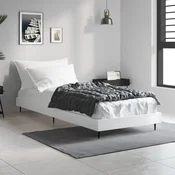 Okvir za krevet visoki sjaj bijeli 75x190 cm konstruirano drvo