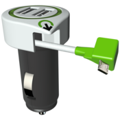 Auto punjac, Dual USB, 3.1A, microUSB