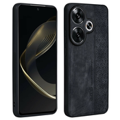 Premium ovitek Cube Leather za Xiaomi Poco F6 z vgrajeno zaščito zadnjih kamer - graphite black