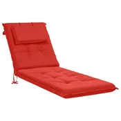Vidaxl Blazina za ležalnik GEMERT 100% poliester Rdeča 190 x 60 x 9 cm