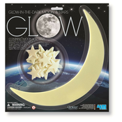 4M komplet lune in zvezd, ki svetijo v temi