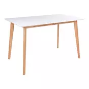 Miza Brea 111 (Bela + Hrast) Bela, Hrast, 75x70x120cm, MDF plošča, Les