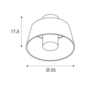 SLV stropna svetilka Photoni, rjave barve, aluminij, O 25 cm
