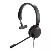 Jabra EVOLVE 30 II UC Mono USB Headband, Noise cancelling, USB and 3.5 connectivity, with mute-button and volume control on the cord, with leather ear cushion (5393-829-309)