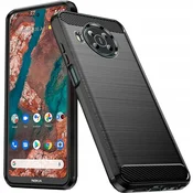 HURTEL Fleksibilen ovitek Carbon Case za Nokia X100, črne barve