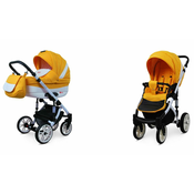 Babylux Lilly Mustard Yellow | 2v1 Kombinirani Voziček kompleti | Otroški voziček + Carrycot