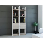 Hanah Home Polica 66,2x150x29,5cm Belo-Krem