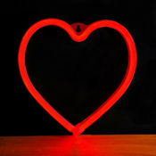 Forever Light Neon LED dekoracija - SRCE CRVENO, 3xAA/USB