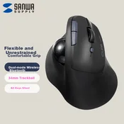 Sanwa Supply Bežicni miš, 2.4GHz, Bluetooth, Crni