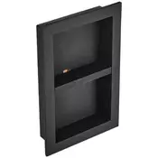 VEVOR Dvojni regal za prho organizator z dvema policama 4064x6096x10 cm črna