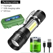 KJB Polnilna ročna LED svetilka USB, izvedba s škatlico