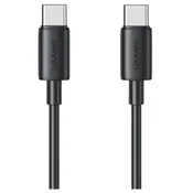 USAMS USAMS USB-C NA USB-C KABEL 60W 1M HITRO POLNJENJE ZA TELEFONE ČRN, (21980404)