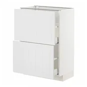 METOD / MAXIMERA Podni element,2 fioke, bela/Stensund bela, 60x37 cm
