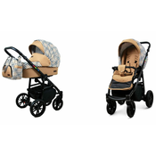 Babylux Color Lux Gold And Black Houndstooth | 2v1 Kombinirani Voziček kompleti | Otroški voziček + Carrycot