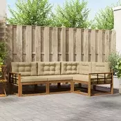 Set vanjskih sofa 4 kom. Prirodna i bež