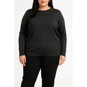 Plus size pulover, temno siv