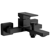 CUBEMIX concealed bath mixer tap, black matt - Črna mat barva - Sapho - CUBEMIX - 72 - Medeninasti - Vzvod - Kvadratni - Tlak - 210 - 14