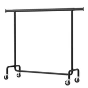 Songmics Oblekalna stojala 45x110x1629 cm Črn kovinski