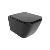 Mexen Madox WC školjka Rimless s počasnim spuščanjem slim, duroplast, mat črna - 30154070