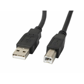 Lanberg lanberg ca-usba-11cc-0018-bk kabel usb 1,8 m usb 2.0 usb b črn