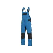 CANIS Radne pantalone sa tregerima CXS Strech/ svetloplava/crna