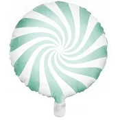 shumee Folija balon z motivom sladkarij, 45 cm, mint barve, 1 kos.