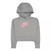 Nike G NSW CLUB FT CROP HOODIE HBR, djeciji pulover, siva DC7210