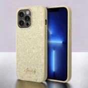 Guess Ovitek Guess Glitter Gold za iPhone 14 Pro (GUHCP14LHGGSHD)