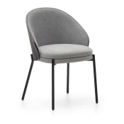 Črn/siv jedilni stol Eamy – Kave Home