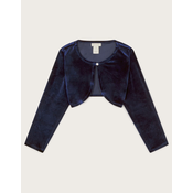 Monsoon Bolero za devojcice Supersoft Faux Fur Cardi, Teget