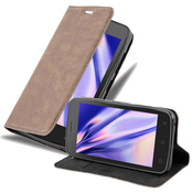 Cadorabo Cadorabo Ohišje, združljivo z Lenovo A PLUS v kavovinsko rdeča - Zaščitni ovitek z magnetnim zapiranjem, stoječo funkcijo in režo za kartice, (20549319)
