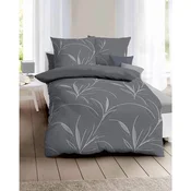 Kaeppel POSTELJNINA Organic 140/200 cm bombažni flanel siva