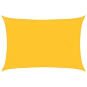 Vidaxl Senčno jadro 160 g/m2 pravokotno rumeno 4x6 m HDPE