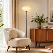 OSRAM stoječa svetilka Decor Forma, roza/krom, višina 149 cm, steklo - Dnevna soba/jedilnica - Sodobni - krom, roza - Kovina