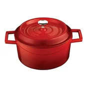 Cast iron casserole dish, 16cm/1.33L, Trendy, Red - LAVA