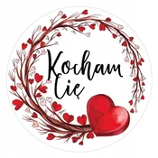 shumee Nalepke za Valentinovo SRČKI LJUBIM TE fi55 12 kosov