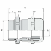 LappKabel Kabelska uvodnica PG11 poliamid srebrno-sive barve (RAL 7001) LappKabel SKINTOP STR PG 11 RAL 7001 SGY 100 kosov