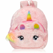 BrushArt KIDS Fluffy unicorn backpack Small djecji ruksak Pink (20 x 23 cm)
