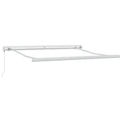 Vidaxl Vlečna tenda Črna 400 x 300 cm Aluminij