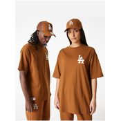 Brown unisex t-shirt New Era League essentials lc os tee LOSDOD - Mens