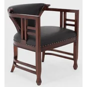 Casa Padrino luxury Art Nouveau leather armchair black/dark brown - Genuine leather living room armchair - Leather furniture - Art Nouveau Furniture - Luxury furniture in Art Nouveau style
