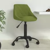Vidaxl vidaXL Jedilni stol, svetlo zelen, oblazinjen z žametom