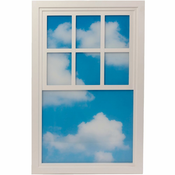 Okrasna stenska svetilka WINDOW #1 90 x 57 cm, bela, les/akril, Seletti