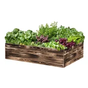ATMOWOOD Lesena visoka greda 160 x 100 x 40 cm - ožgana