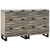 Set komoda 2 pcs Bijelo 120 x 33,5 x 75 cm Cvrsto drvo manga