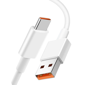 XIAOMI Originalni kabel Xiaomi USB v USB-C 6A, hitro polnjenje in sinhronizacija - bel, (20633063)